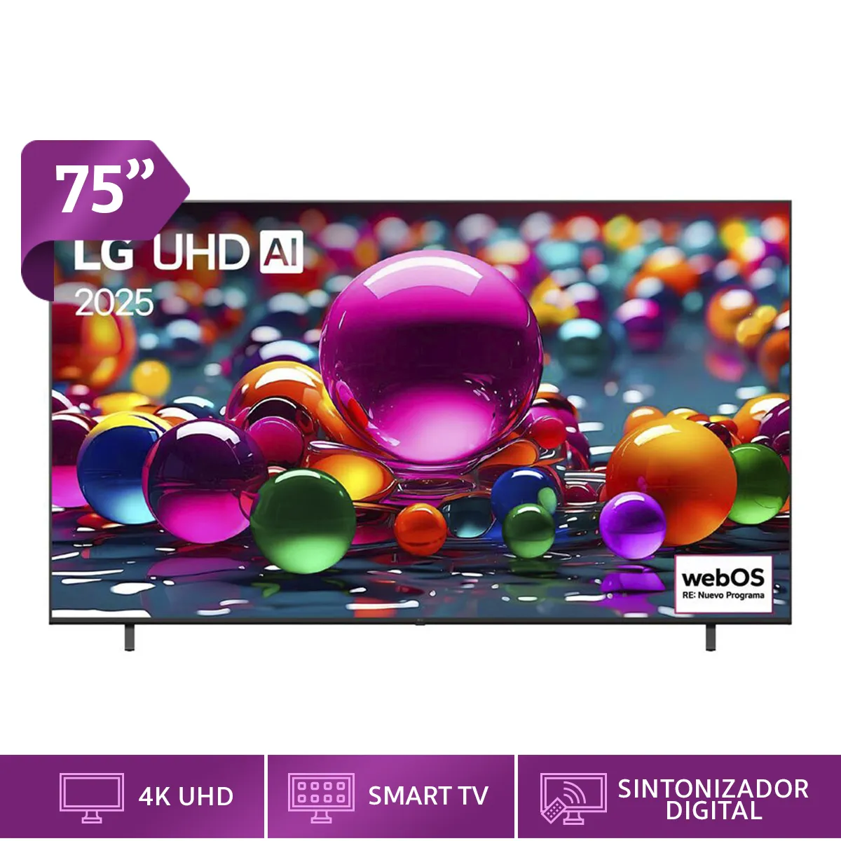 TELEVISOR 75 LG 75UA8000PSB SMART TV UHD 4K THINQ AI 2025