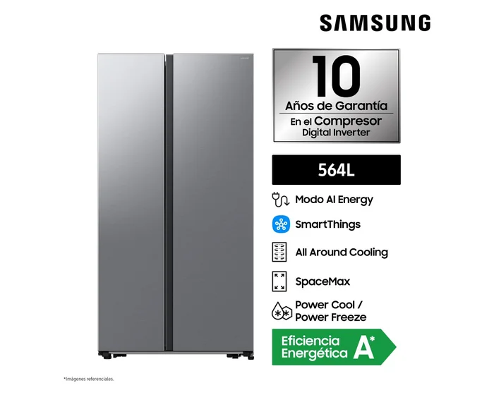 Refrigeradora Samsung All Around Cooling 564Lt Plata RS57DG4000M9/PE